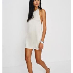 Reformation avielle halter silk mini dress NWT